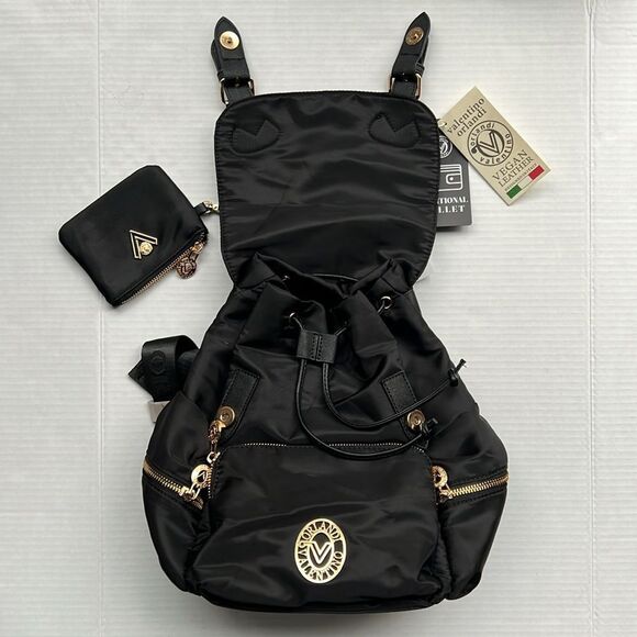 Valentino Orlandi Black Nylon Backpack & Matching Wallet main image 6